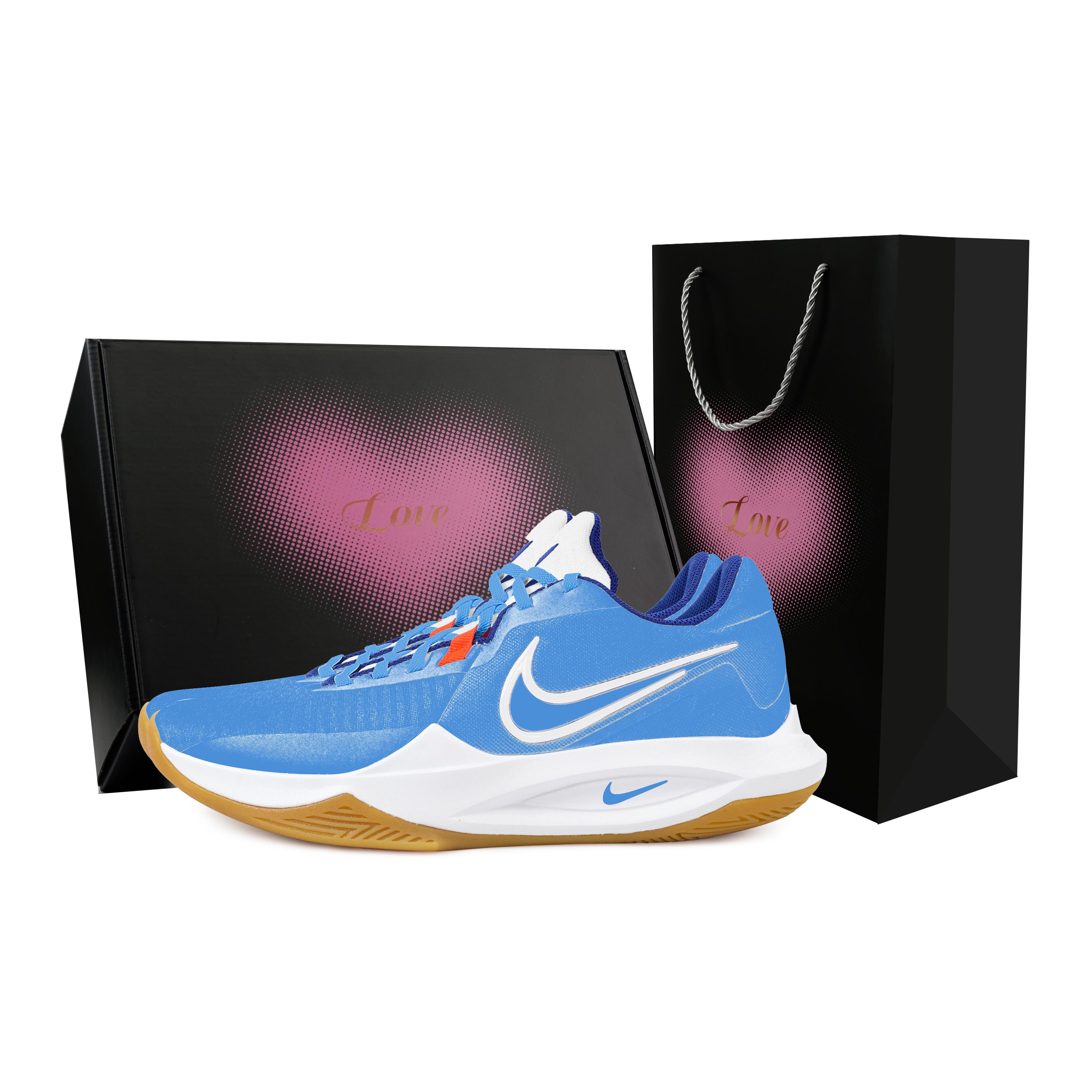 

Nike Precision 6 Heart Box & Blue Sky Fabric Cushioning Breathable Low top Basketball Shoes Men s Dodger Blue HV1796-141(Team529-&) 40.5
