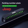 Jeep ABS Car Temporary Parking Card Hidden Switch Phone Number Card For Jeep Renegade Compass Grand Cherokee Wrangler Patriot AKR1