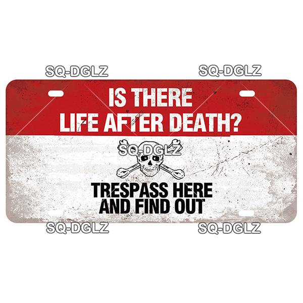 SQ-DGLZ Warning Beware Of License Plate WIFI Tin Sign State Wall Decoration Metal Sign Home Decor Painting Plaques Art Poster