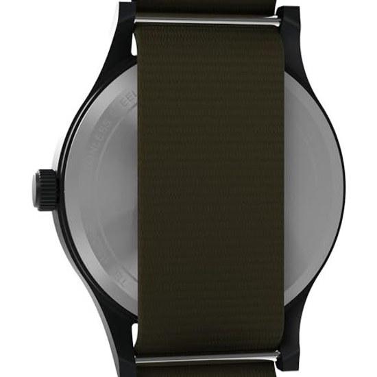 Timex Mens Expedition Scout 36.5mm Watch - Green Slip-through Single Layer Dial Black Case