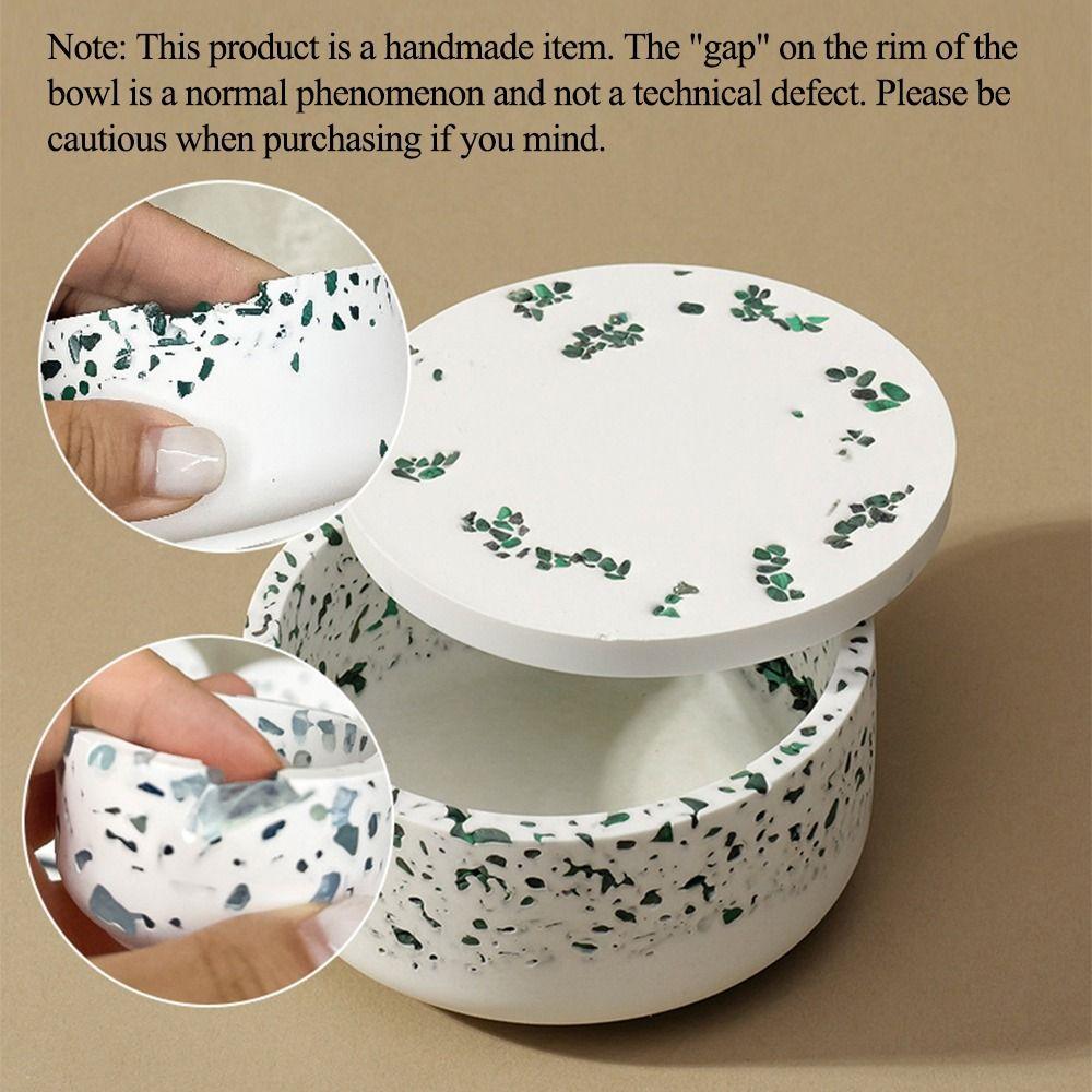 Creative Natural Crystal Round Gypsum Degaussing Bowl Jewelry Storage Container  Office Decor