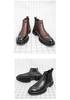 2025 Men's High-top Chelsea Leather Boots: Cross-border Fashion Slip-on Ankle & Martin Style