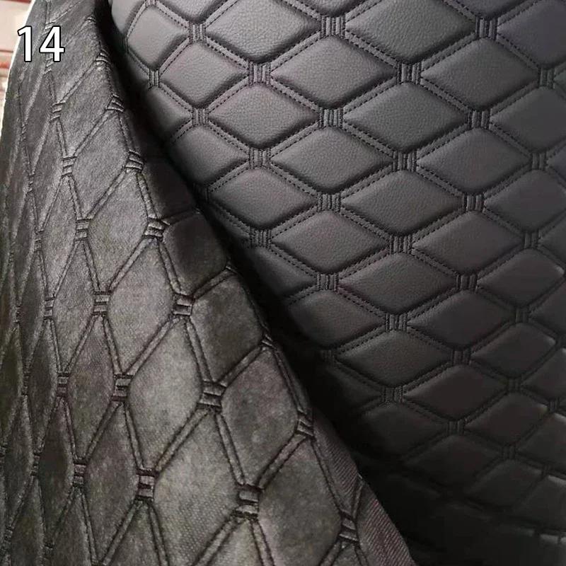Pelle PU con Imbottitura in Spugna Rotolo da 1M Tessuto per Rivestimenti Trapuntato per Tappetini Auto Fai-da-te, Divani, Mobili e Decorazioni per Ambienti