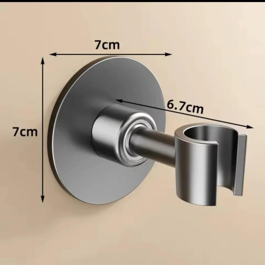 Stainless Steel Adjustable Shower Head Holder Handheld Shower Head Bracket Without Drilling Bathroom Shower Fixed Base Bracket