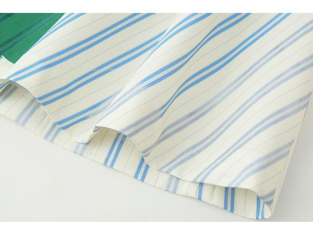 European & American Women's Off-the-Shoulder Striped Bandeau Top + Skirt Set - Sexy, Trendy, Hot Seller