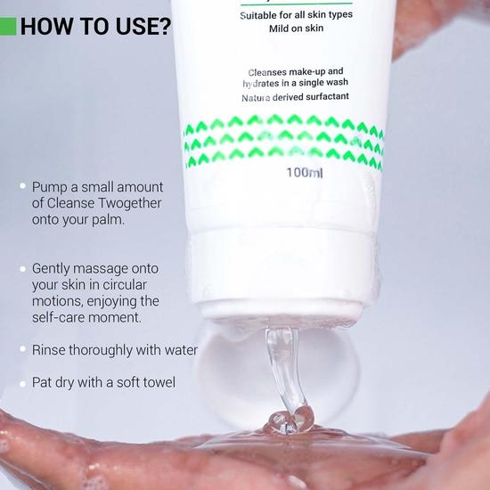 Sotrue Cleanse Twogether Hydrating Face Wash & Makeup Remover, Hyaluronic Acid & Olivem 300+, For All Skin Types, Men & Women,100ml