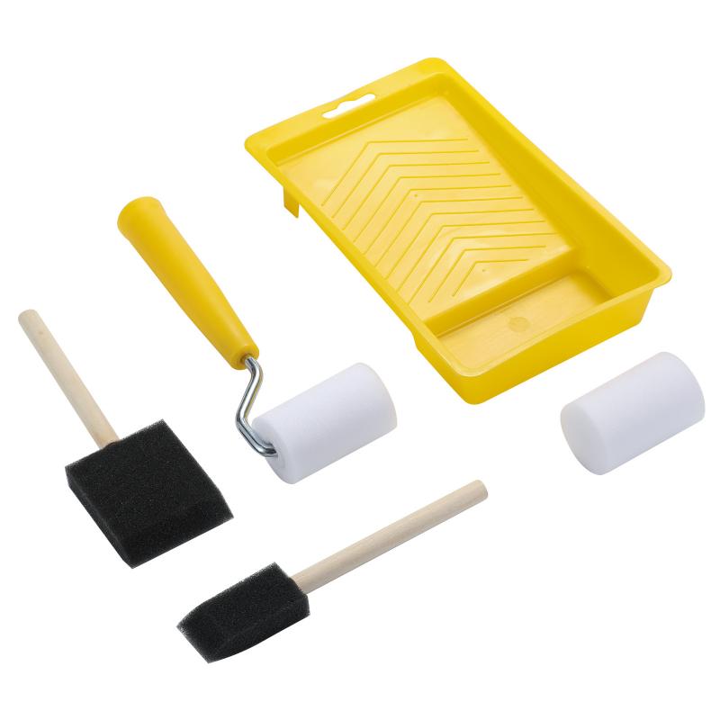 6Pcs High-Density Foam Paint Roller Paint Tray Liner 2 Inch Small Paint Roller Kit For Wall Painting Tools