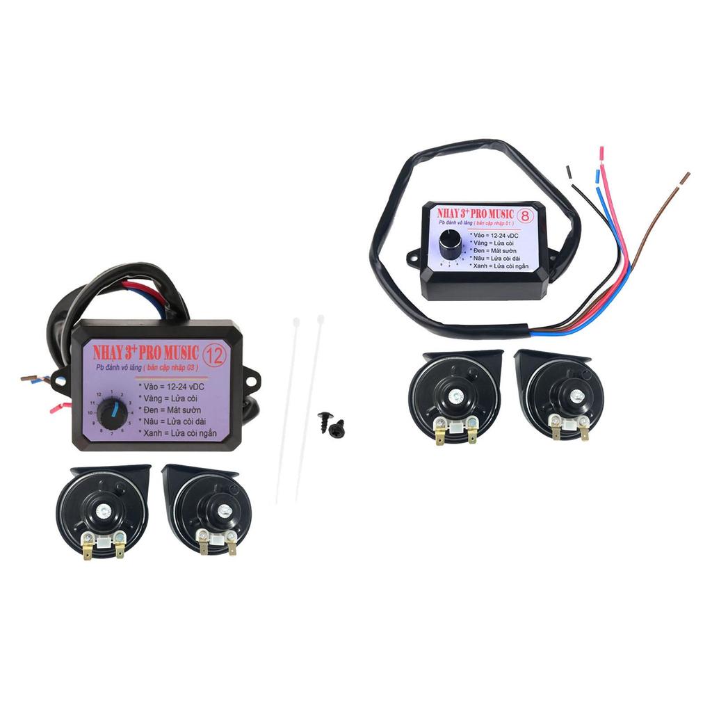 Generic 12V Car Truck Air Horn Controller Set Adjustable Knob Automobiles Accessory Lightweight Universal for Boat Marine