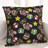 Marios Game Cartoon Square Pillow Cases Cushion Cover Awesome Polyester Decor Pillowcase for Home 40x40cm