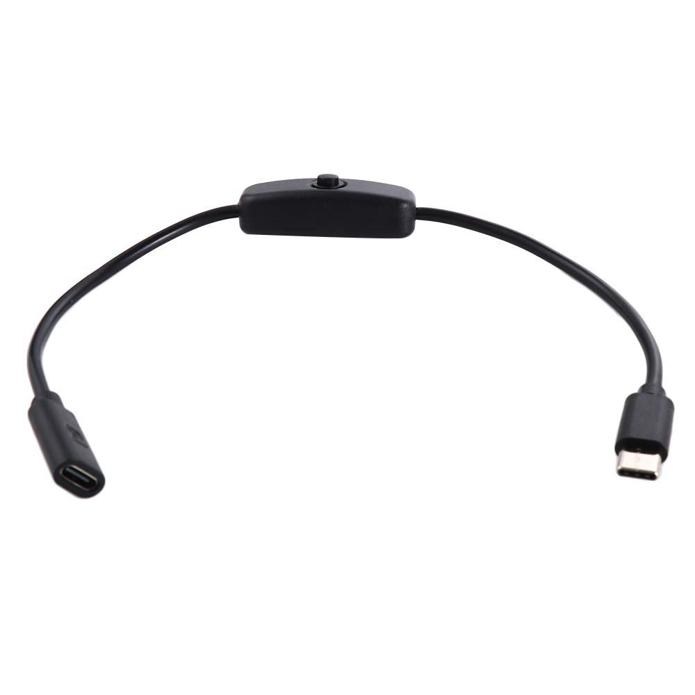 USB-C Male To Female for Raspberry Pi 4 Power Cord Type C Power Supply Power Line Type C Cable