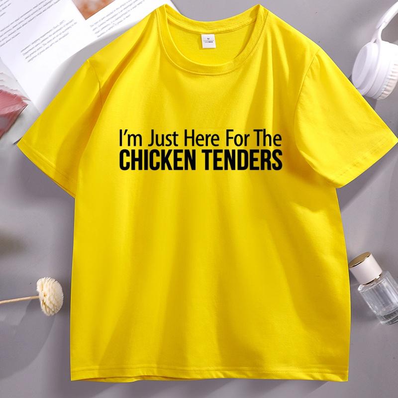 Im Just Here for The Chicken Tenders TShirt Golf Unisex Women Short Sleeve Tshirt Humor Round Neck Tee Shirt Streetwear Tops