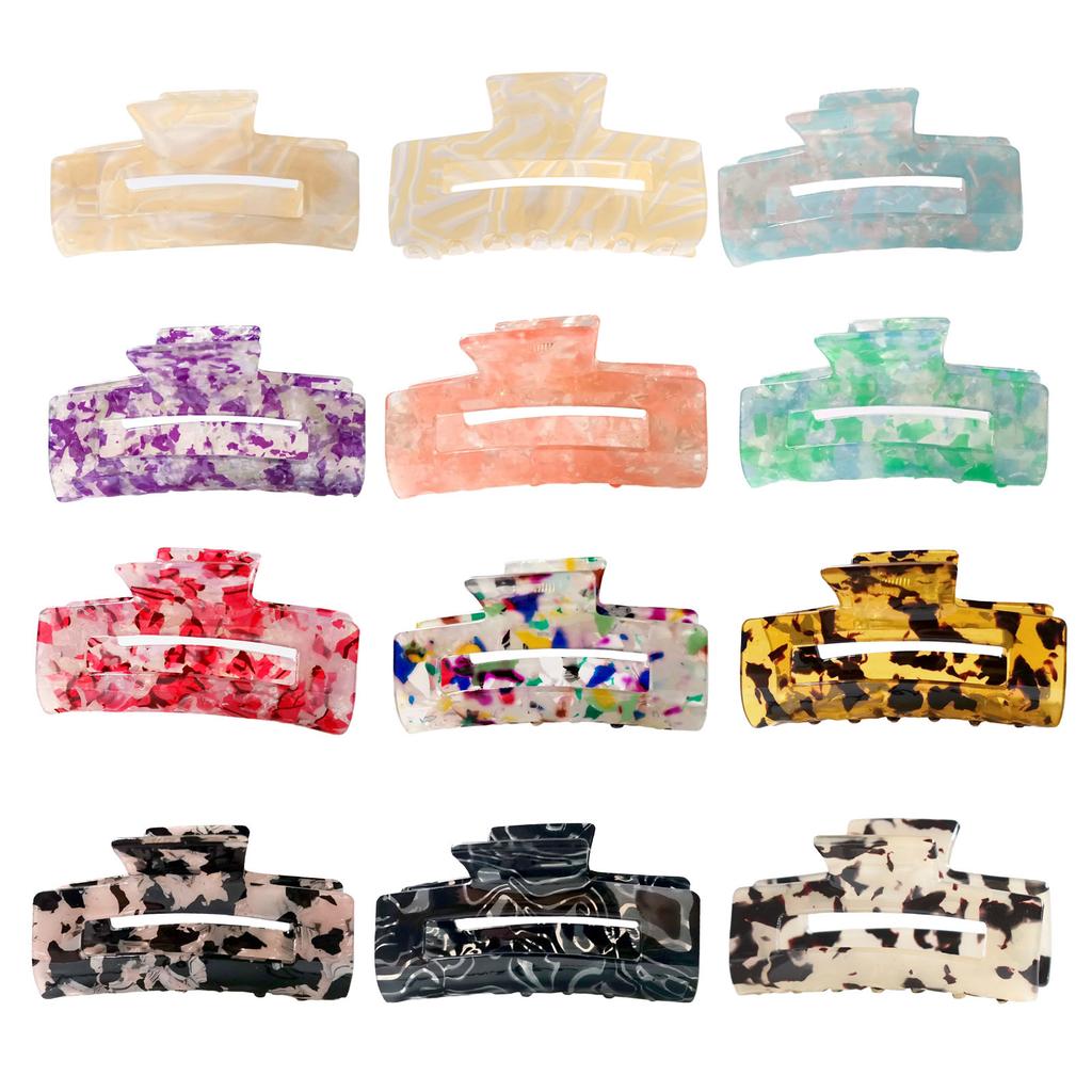Hair Claw Clip Colorful Theme Hair Claw Clamp Lovely Nacreous Hair Holder Barrettes Strong Hold Hairpin for Girls