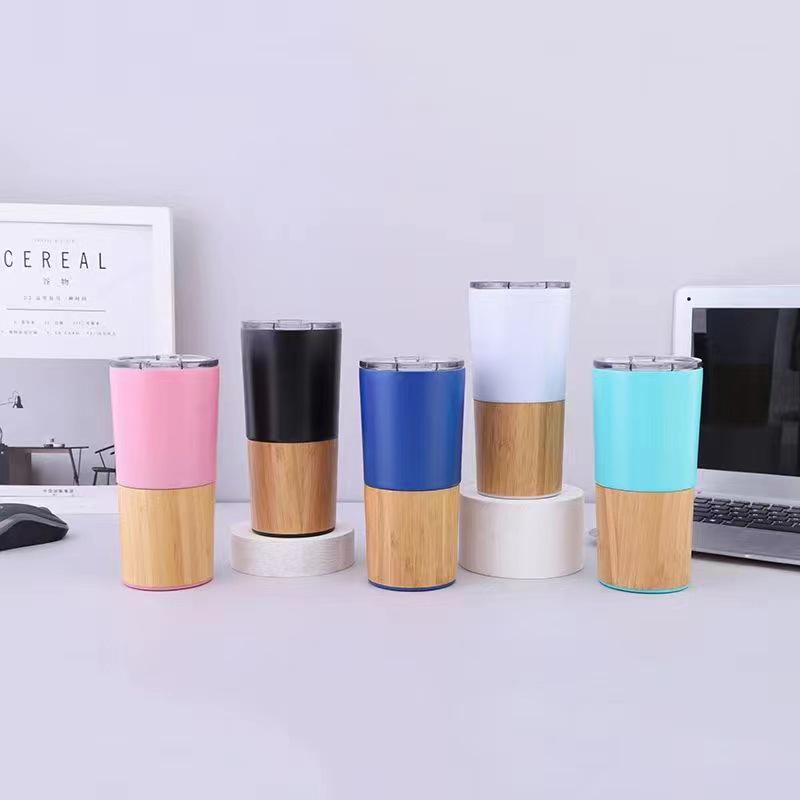 Creative Portable Bamboo Travel Coffee Mug - Vacuum Insulated