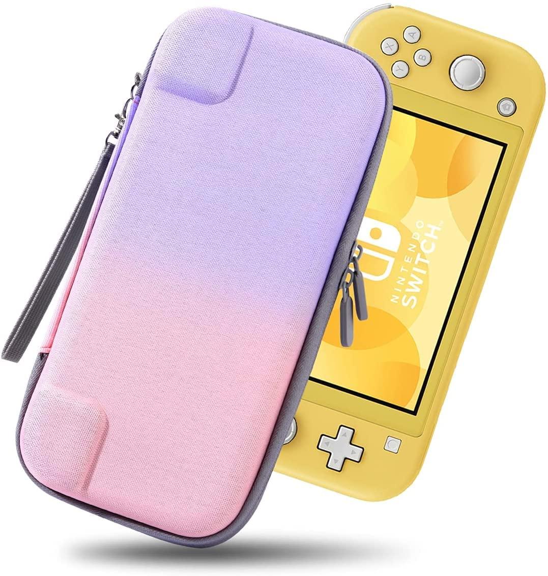 

Спрощений чохол Switch Lite Чохол Nintendo Switch lite Emekon Градієнтний чохол Легко вміщує 10 ігрових карток Повний захист Ремінець у комплекті
