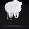 Hand-Sewn Irregular White Conch Shell Decorative Buttons for Skirts and Shirts