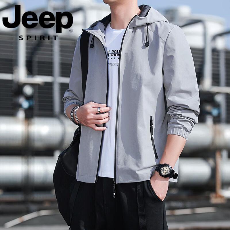 JEEP SPIRIT Men s Hooded Casual Sport Jacket M