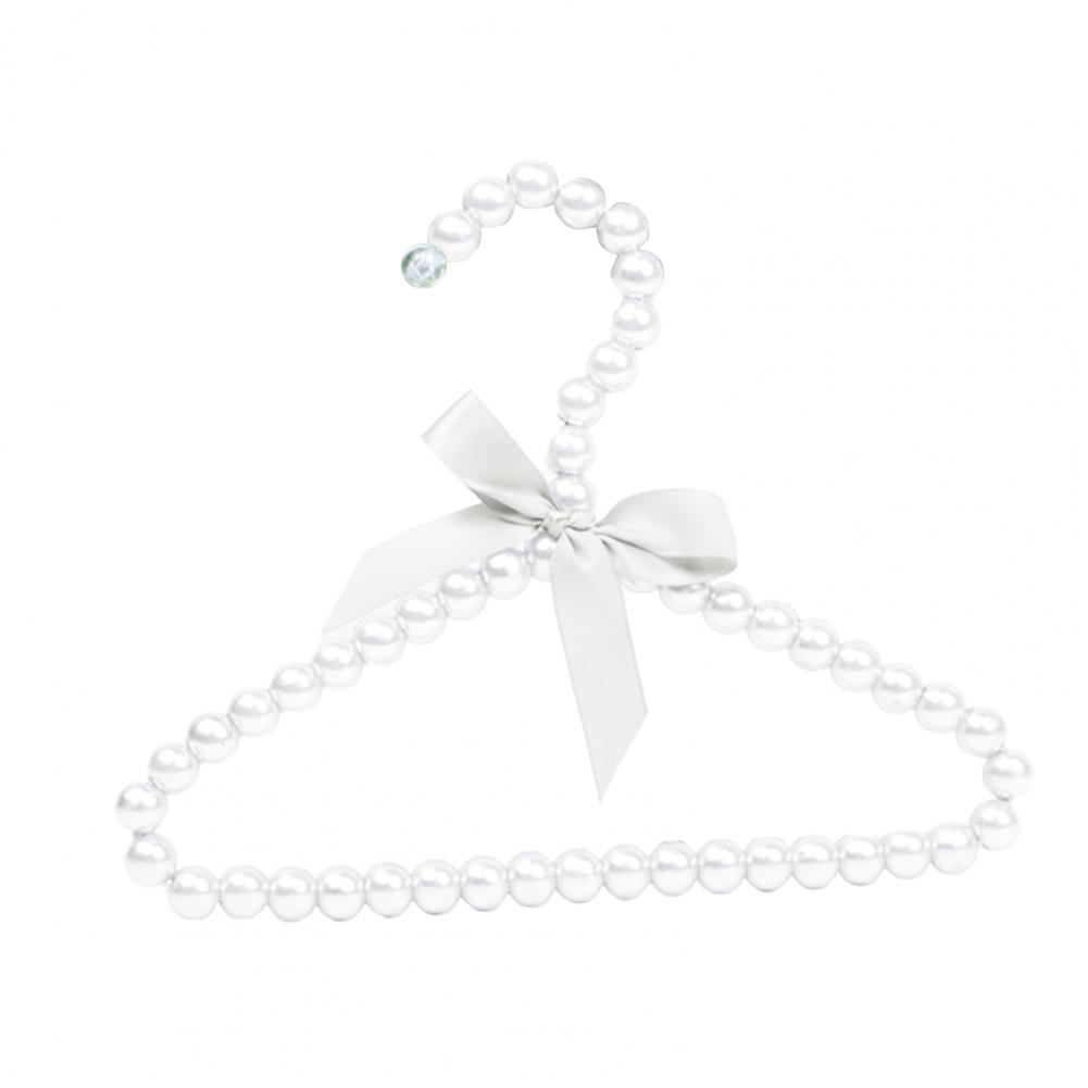 Modern Faux Pearl Hanger with Bow Non-slip Cute Bow-knot Small Clothes Rack
