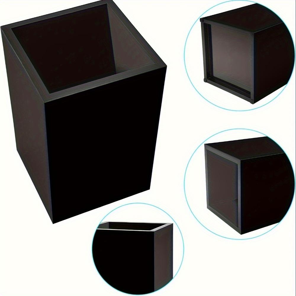 1pc Black Pen Holder-Modern Desktop Organizer with Pen Storage Compartments,Pencil Holder,Eraser Slot,Durable Lightweight Design