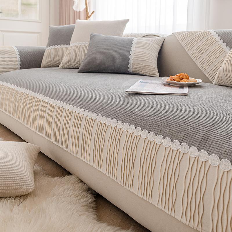 Sofa Cushion Simple Four Seasons Universal Seat Cushions Non-Slip All Wrapped Cover Cover Towel