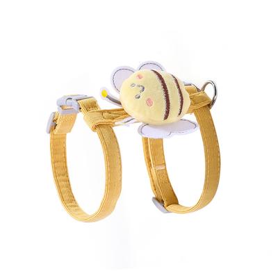 Cat Rope Pippi Amoy I-shaped Traction Rope Little Bee Corduroy Pet Anti-break Free Chest Strap Walking Cat Rope