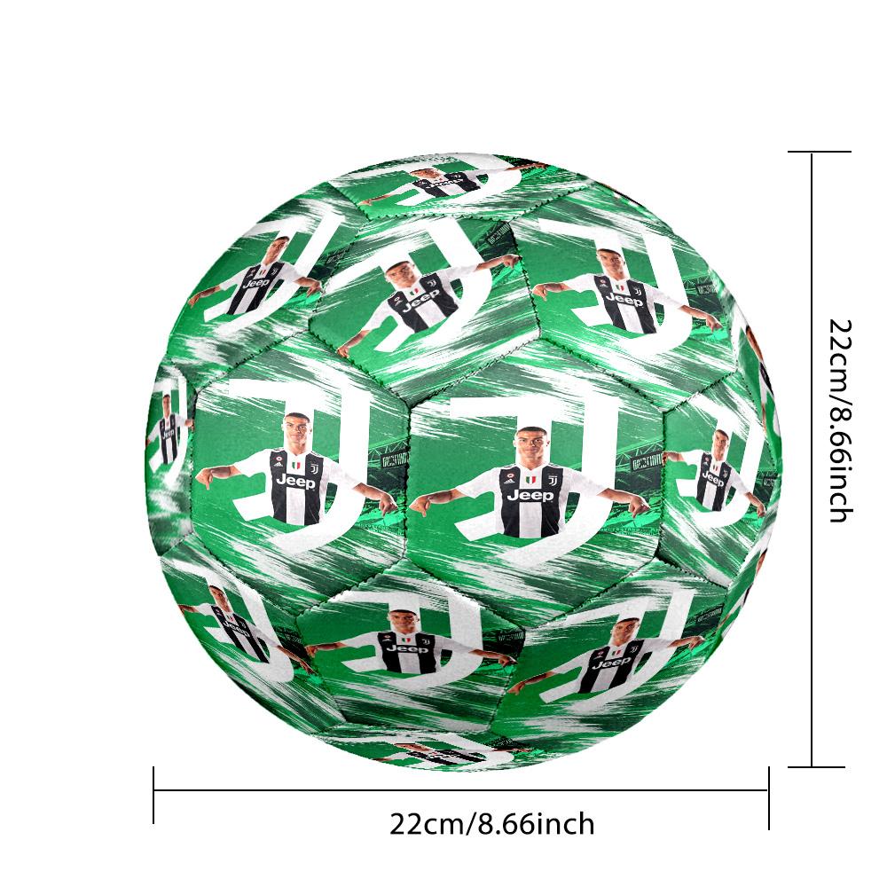 Ronaldo's Legendary Achievement Soccer Ball Size 5 Football Machine Sewn Indoor/Outdoor Universal Football Perfect Gift for Sports Enthusiasts