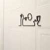 “Restroom Sign” Ornament, Fun Design, Restroom Sign, Minimalist Art, Original Humorous Design, 3D Line Art,