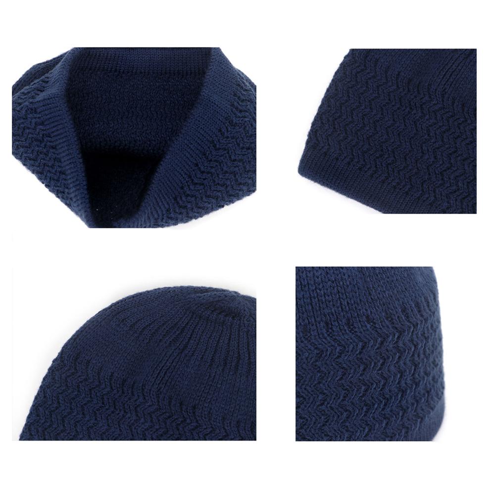 Kufi Hat Knit Crochet Hat Muslim Kufi Beanies Running Hat Helmet Liner for Women Men Indoor Outdoor