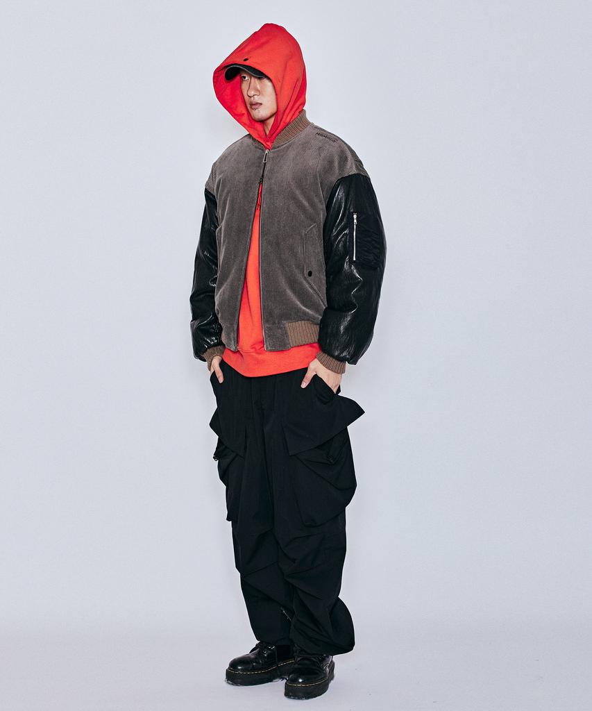 Millimillion Mudstone Corduroy Ma-1 Jacket J07- Gray