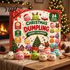 Portable Stress Relief Toys for Travel Christmas Advent Calendar with 24Pcs Squeeze Dumplings, Soft Sensory Fidget Holiday Games Classmates