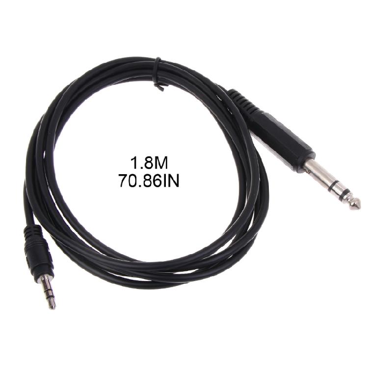 6Ft Adapter Cable 1/4" 6.35mm TRS Stereo Male to 1/8" 3.5mm Male Plug- Aux Cable