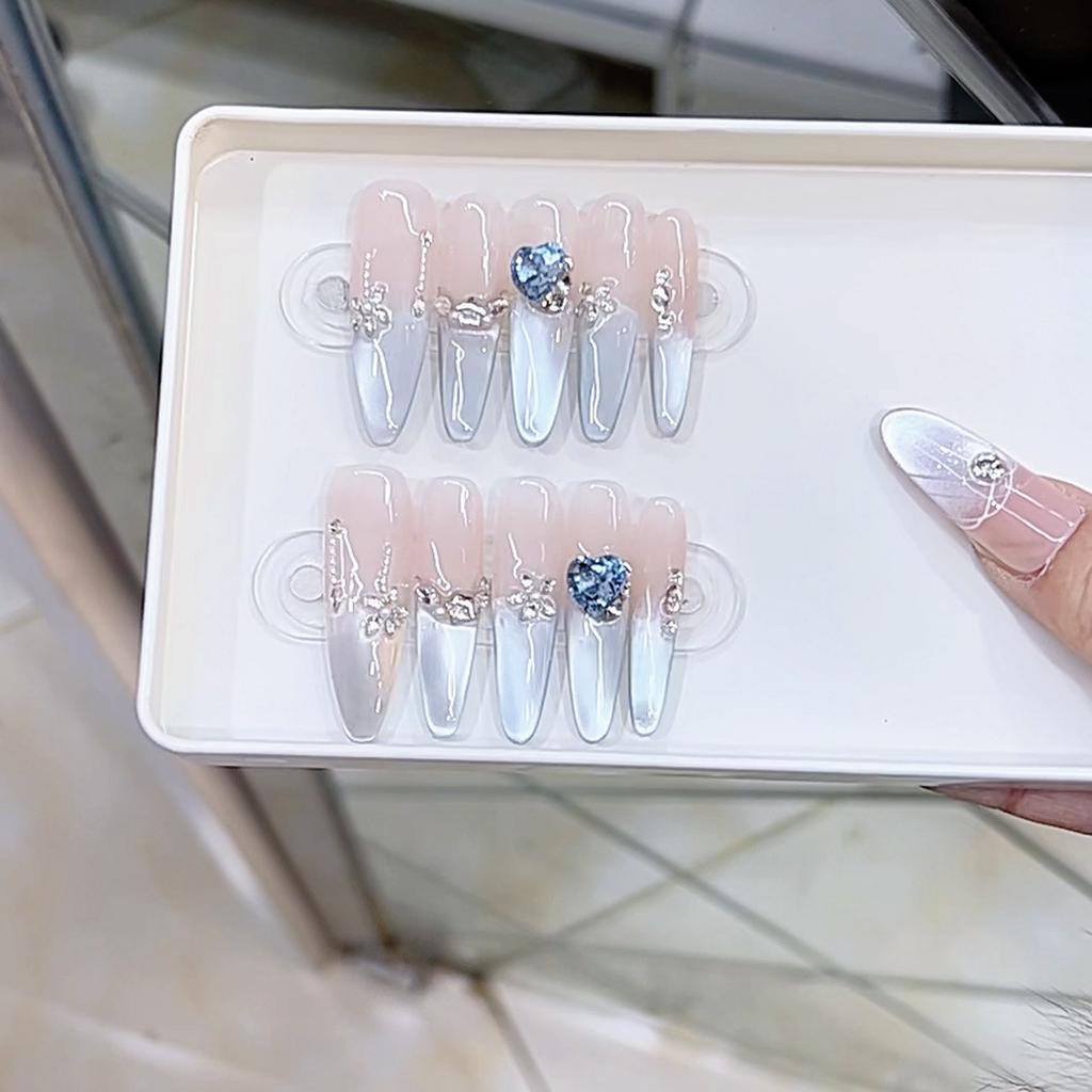 Handmade Phototherapy Wear Armor Blueberry Jam Long Thin Dog High-end Cat Eye Style New Manicure Patch