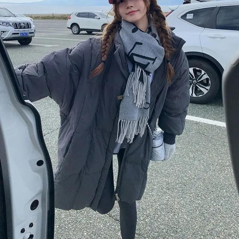 Women Winter Cotton Padded Jacket Warm Thick Long Parka Coat Korean Women Loose Lapel Winter Outwear Women Cotton Coat