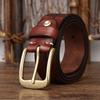 Belte Herre Håndlaget Retro Vegetabilsk Garvet Lær Ekte Kuskinn Lær Overflate Belte Herre Allsidig Personlighet Trend Buksebelte