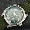 VINTAGE HMT JANATA HAND-WINDING INDIAN MENS GREEN COLOR DIAL WATCH A700048-5 R201-a700048