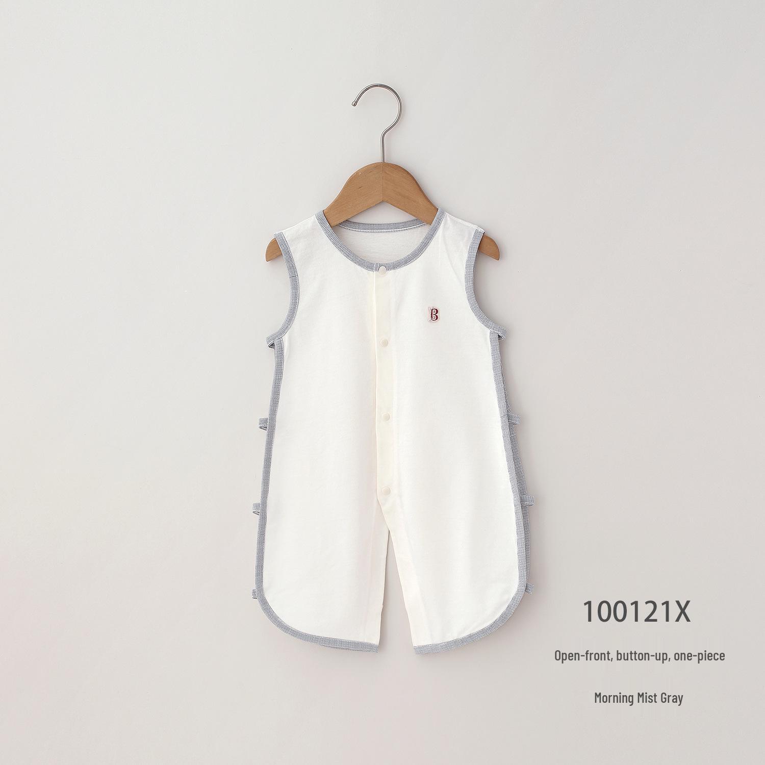 

Ou Yuan Summer Breathable Sleeveless Lapel Romper Bodysuit 73 cm