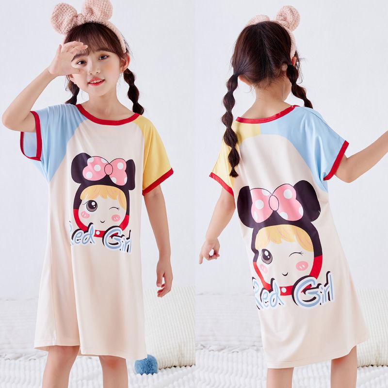 Pyjama Fille Robe De Nuit Imprimé Fraise - Manches Courtes/longues, 100% Coton, Pour Enfant Et Adolescent (Tailles 100-175cm)