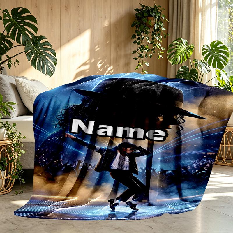 Individuell personalisierte Michael Jackson Print Decke, Heimdekoration, Schlafzimmer, Sofa, Camping, Couch, Geschenke für Geburtstag Weihnachten