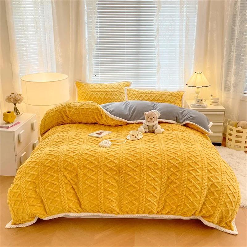 2024 new home skin-friendly and comfortable new 220 grams Tafu fleece quilt cover dual-purpose milk fleece blanket