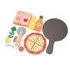 Pizza Play Food Toy Wooden Educational High Simulation Pizza Toy Set for Kids Children