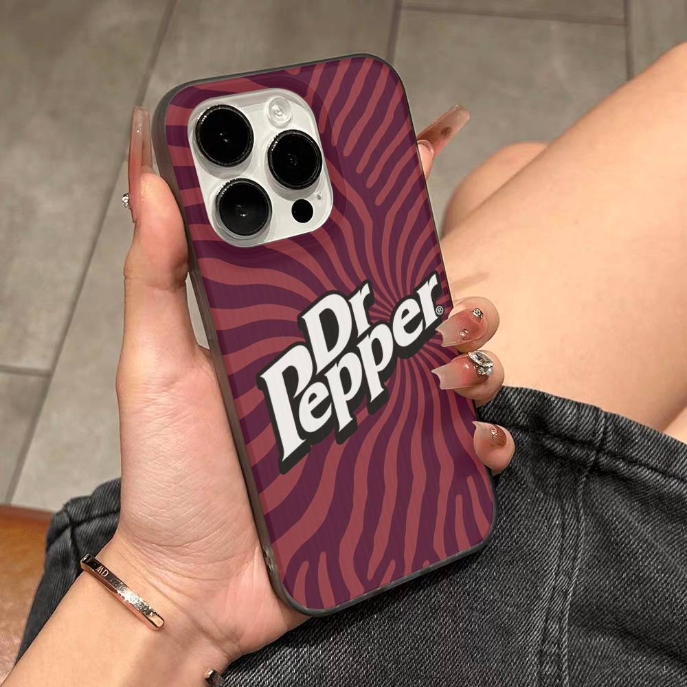 

D-Dr Pepper Anime Phone Case For IPhone 17 16 15 14 13 12 11 Corrugated Frosted Soft Cover Anti-Slip iPhone 11
