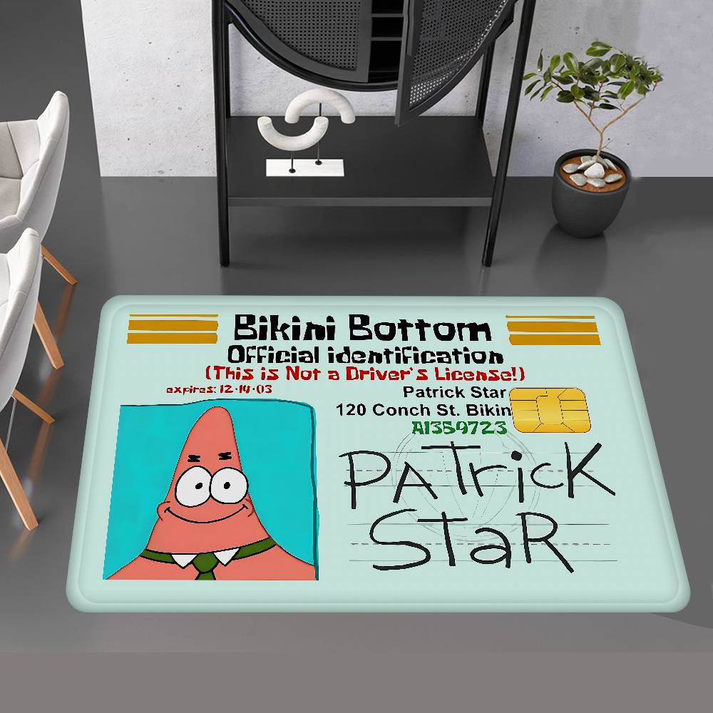 Kinder Animation S-Spongebob Küchenmatte Kinderzimmer Schlafzimmer Dekoration Balkon Anti-Rutsch Fußmatte Wohnzimmer Alfombra 40x60cm