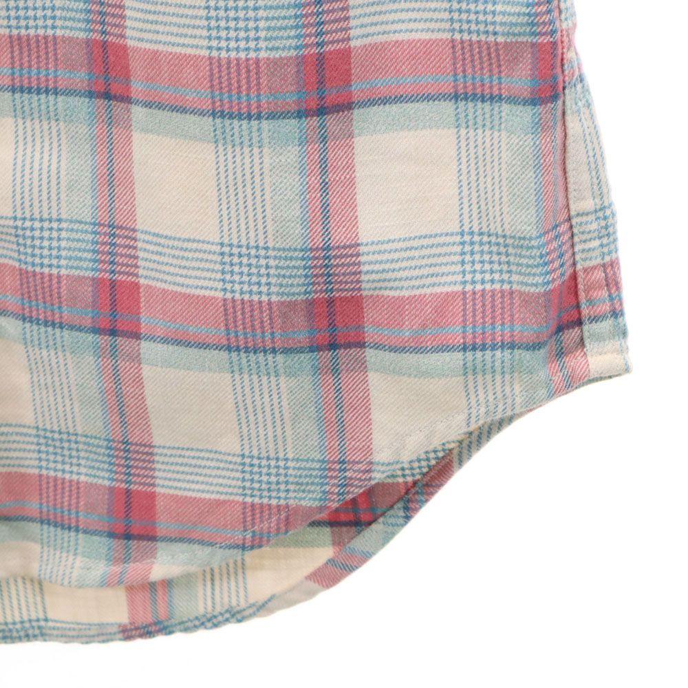RRL Check Pattern Long Sleeve Western Shirt XS Beige and Others Men's Used