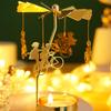 1pc Metal Hot Rotating Candle Holder Christmas Rotating Candle Holder Dinner Party Wedding Party Candle Holder Decoration Gift