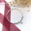 Fashion Transfer Bead Bell Bracelet Girls Sweet Versatile Temperament Bracelet Silver Bead Simple Bracelet with Accessories