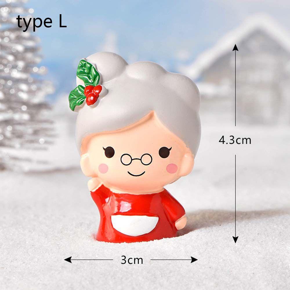 Model Miniature Dairy Sheep Little Statue Christmas Tree Figurines Micro Landscape Santa Claus