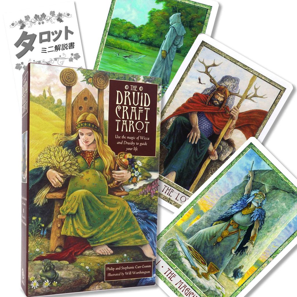 The Druidcraft Tarot, Tarot Reading Instructions, Japanese Instruction Manual Included, Authentic Tarot Cards, 78 Cards