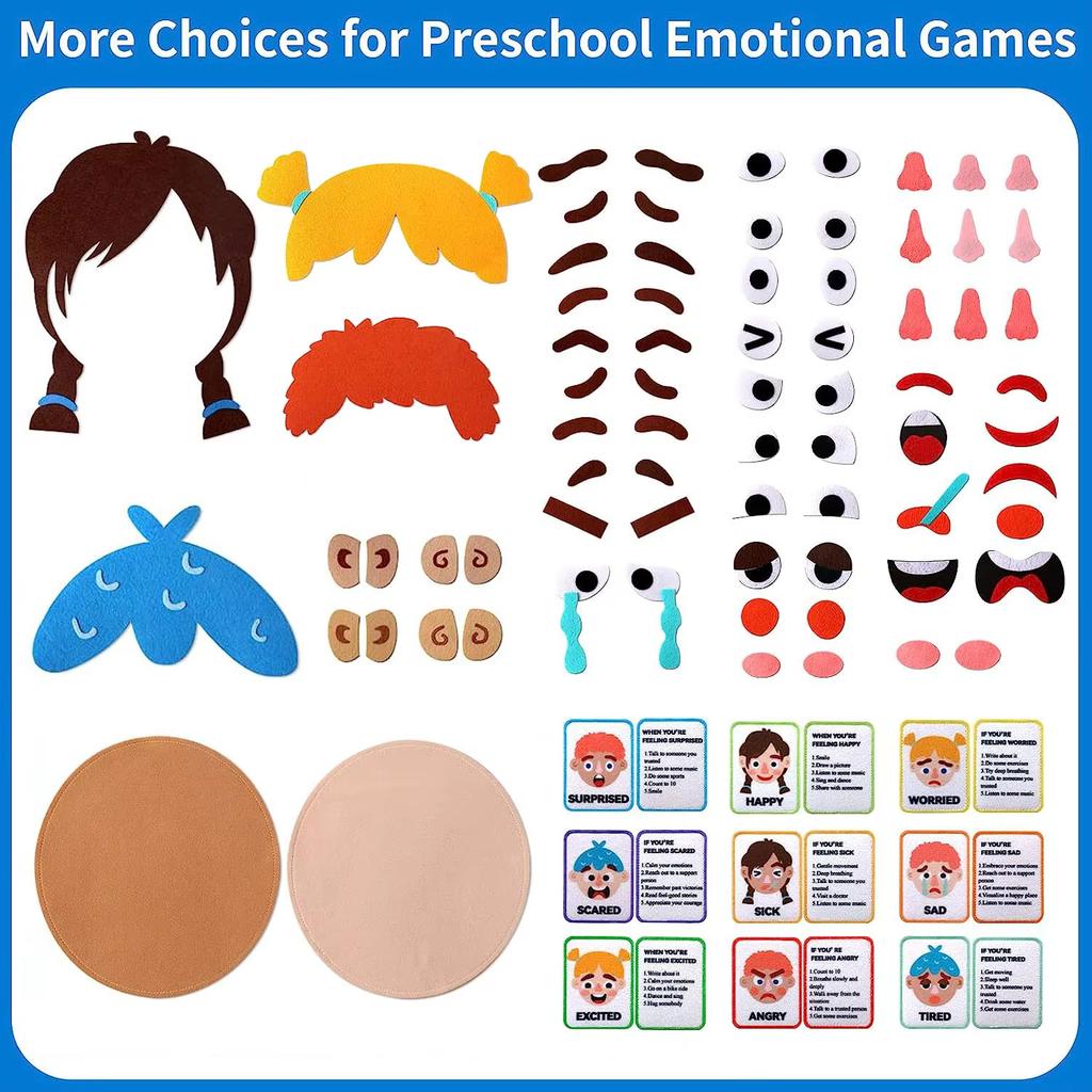 Giocattoli Puzzle Cambia Emozione Fai da Te Espressioni Facciali Creative Giocattoli Educativi di Apprendimento per Bambini Set Divertente Regalo Divertente