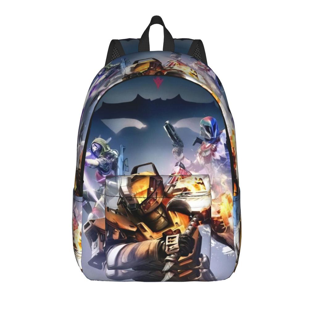 Destiny 2 Games Casual Backpack Durable Student Work Daypack for Men Women Laptop Computer Canvas Bags