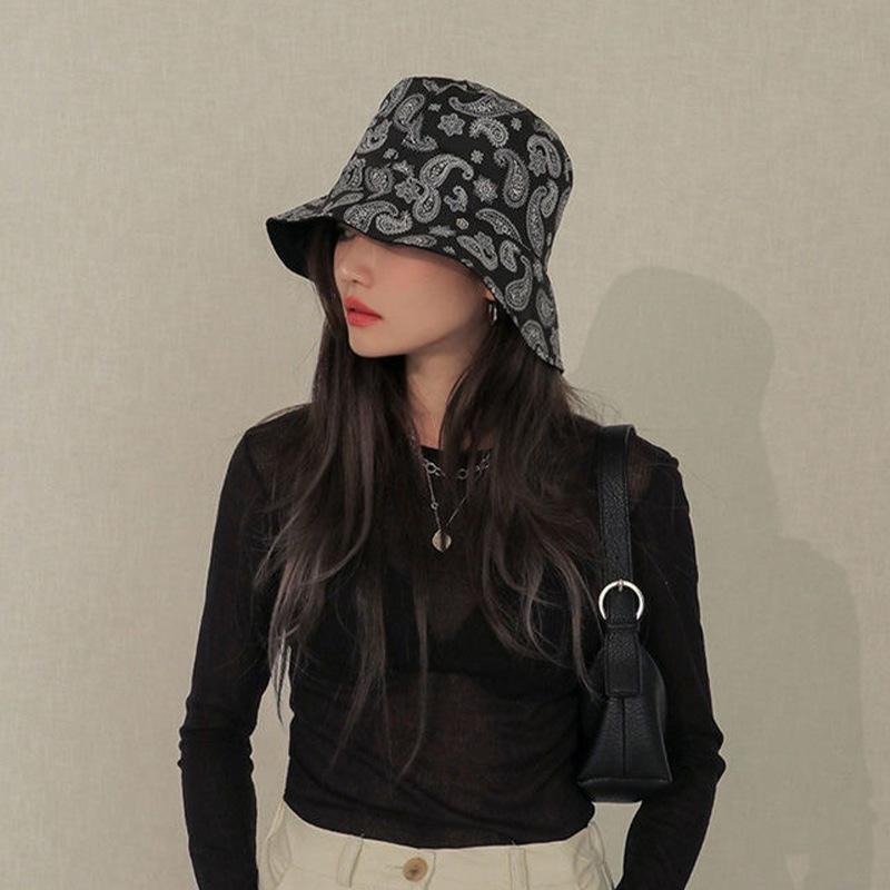 Fashion Cashew Flower Street Hip Hop Men And Women Bucket Hat Cotton Fashion Sunscreen Breathable Sunshade Bucket Hat