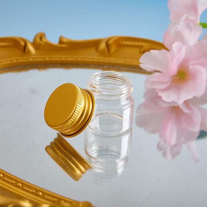 5 ks 10ml Malé Skleněné Skleničky Lahvičky Šroubovací Víčko Skladovací Sklenice Mini Nádoby Průhledné Lahvičky